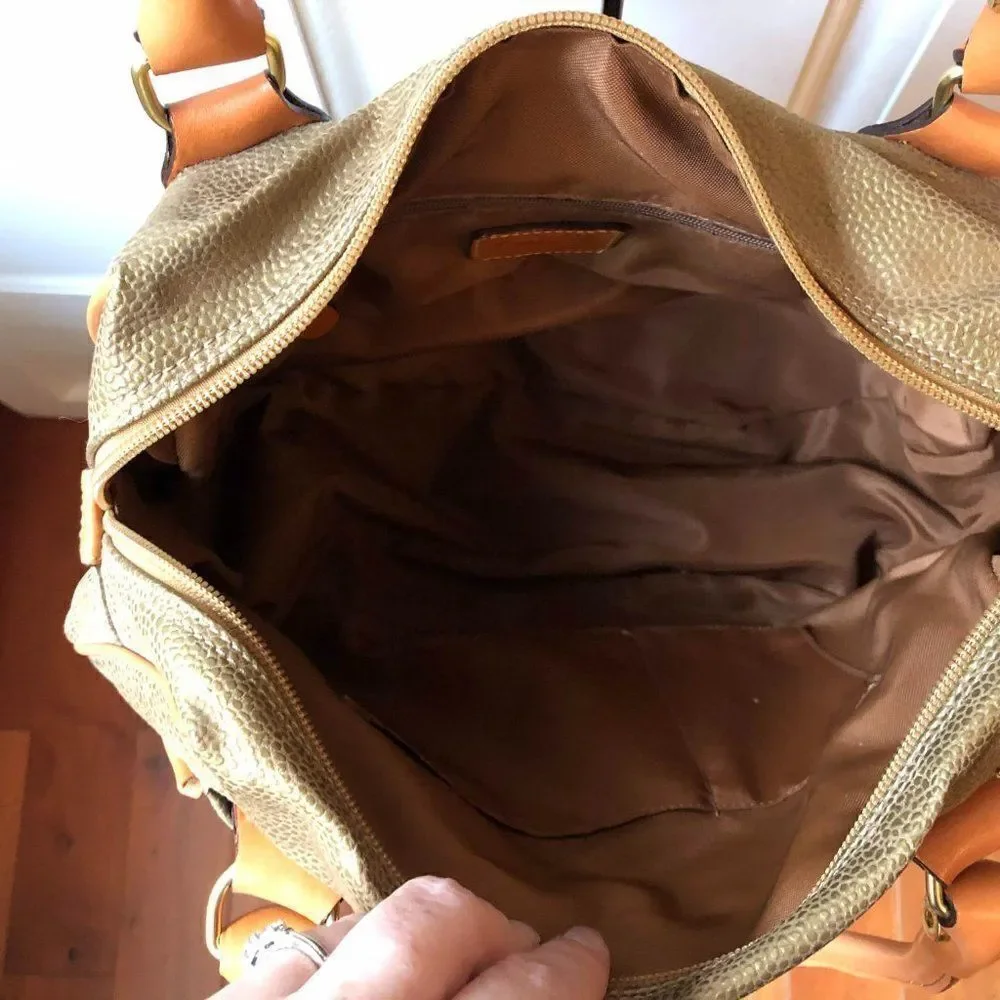 Brics Olive Green Micro Suede Shoulder Bag‎